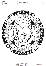 Mandala boyama sayfaları